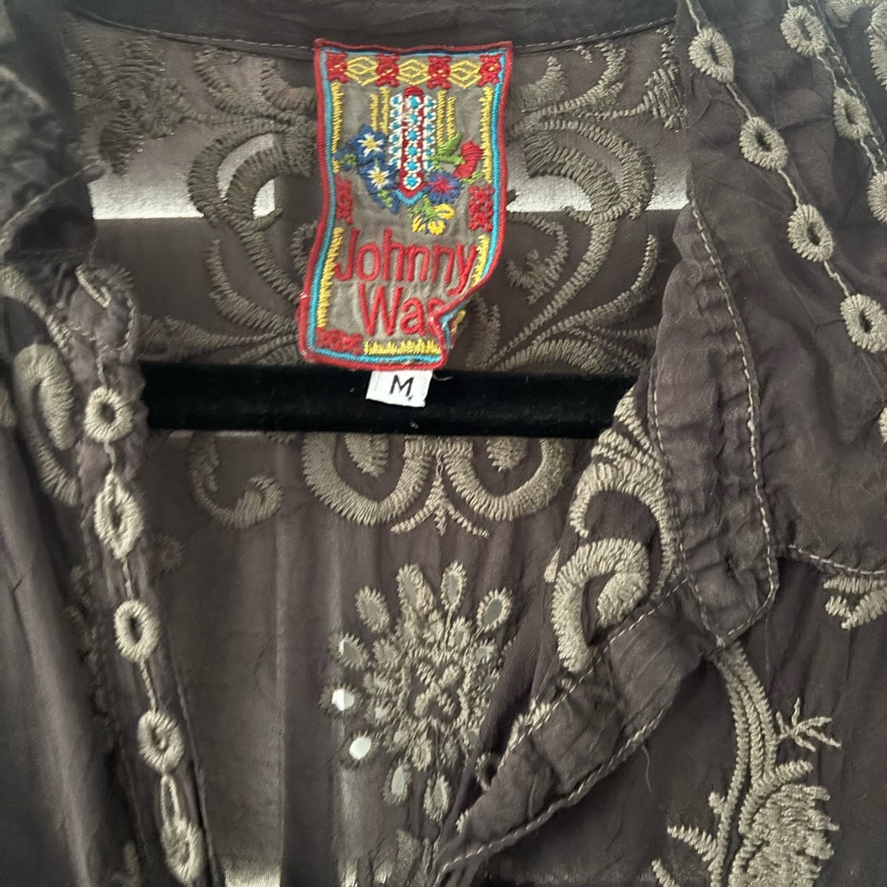 Johnny Was embroidered button up - Picture 2 of 6